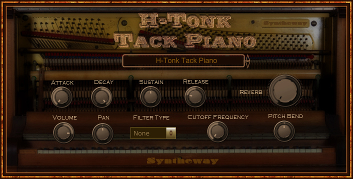 Click on to return to the main page of H-Tonk Tack Piano VST VST3 Audio Unit Software from Graphical User Interface