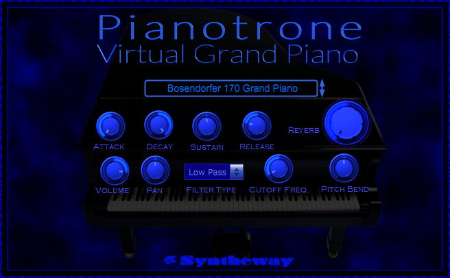 Click on to return to the main page of Pianotrone Virtual Grand Piano VST VST3 Audio Unit Software from Graphical User Interface