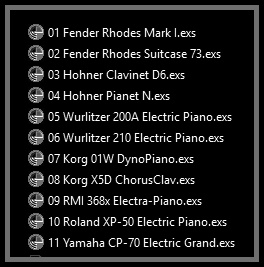ElectriKeys Electric Piano has been formatted to Emagic EXS-24 instruments called .EXS files (in the case that you use Emagic's virtual sampler provided by Logic) or .NKI files (in the case that you uses the Native Instruments Kontakt player). They're adapted versions and formatted for Mac users only, and contains the main source sounds of Master Hammond B3 v2.1.1 meticulously tuned and adjusted.