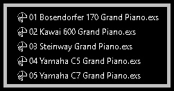 Realistic Virtual Piano has been formatted to Emagic EXS-24 instruments called .EXS files (in the case that you use Emagic's virtual sampler provided by Logic) or .NKI files (in the case that you uses the Native Instruments Kontakt player). They're adapted versions and formatted for Mac users only, and contains the main source sounds of Master Hammond B3 v2.1.1 meticulously tuned and adjusted.