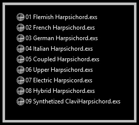 RetroMagix Harpsichord has been formatted to Emagic EXS-24 instruments called .EXS files (in the case that you use Emagic's virtual sampler provided by Logic) or .NKI files (in the case that you uses the Native Instruments Kontakt player). They're adapted versions and formatted for Mac users only, and contains the main source sounds of Master Hammond B3 v2.1.1 meticulously tuned and adjusted.