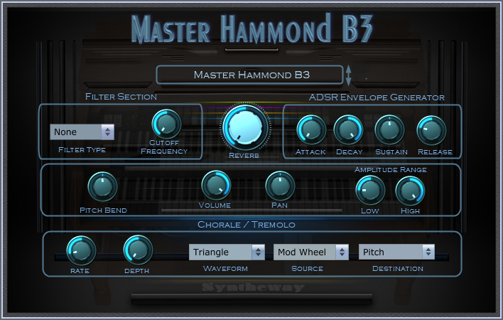 Click on to return to the main page of Master Hammond B3 Organ VSTi Software from Graphical User Interface (Screenshot)